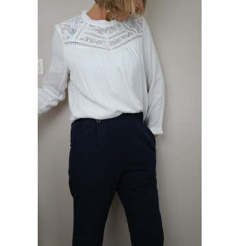 Pantalon "coupe droite" bleu collection majolica tentation fecamp