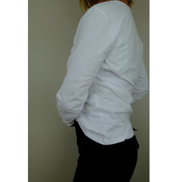 Tee-shirt ML blanc print noir Eva Kayan