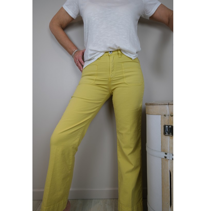 Pantalon bella jaune citron Denim Studio