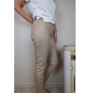 Pantalon skinny beige Eva Kayan