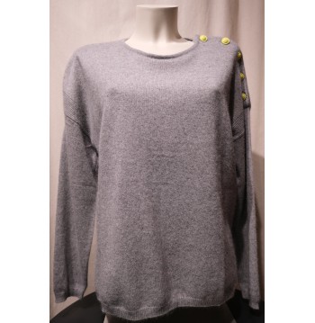 Pull gris boutons épaules MA PETITE CAPSULE