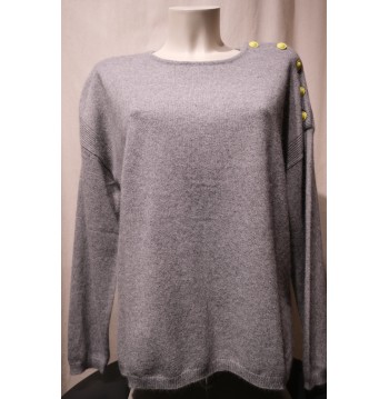 Pull gris boutons épaules MA PETITE CAPSULE