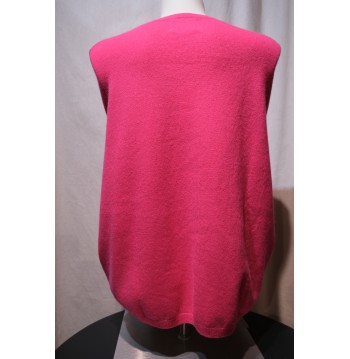 Pull cachemire col V fuschia LES TRICOTS DE LEA