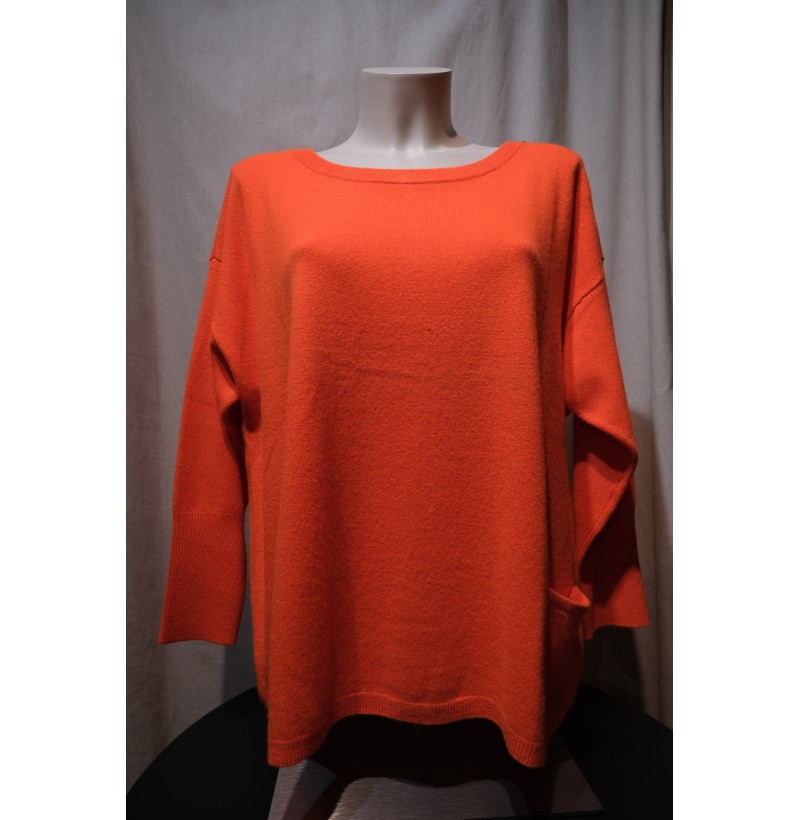 Pull cachemire orange