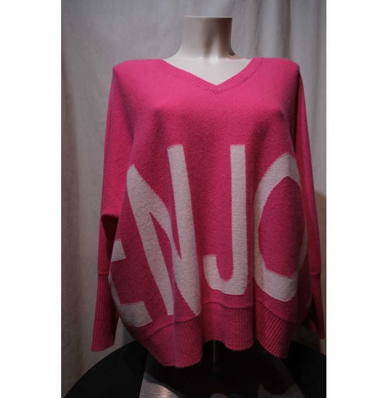 Pull cachemire fuschia