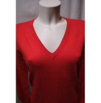 Pull col V rouge KOCCA