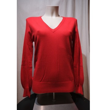 Pull col V rouge KOCCA