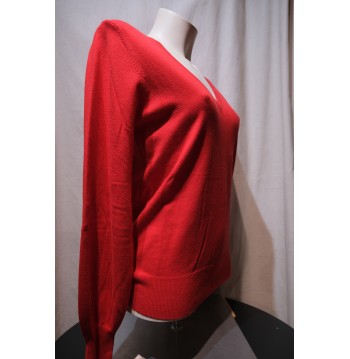 Pull col V rouge KOCCA