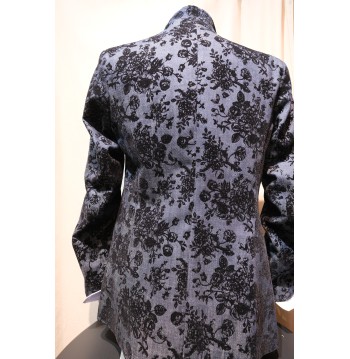 Veste broderie florale bleue KOCCA