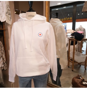 Sweat capuche blanc...