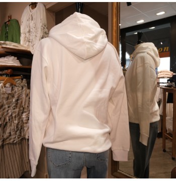 Sweat capuche blanc L'ATELIER DE LA MARINIERE