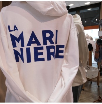 Sweat capuche blanc...