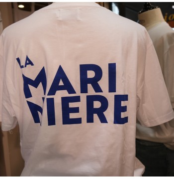 Tee-shirt blanc impression dos L'ATELIER DE LA MARINIERE