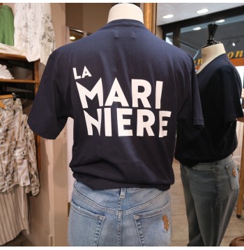 Tee-shirt marine impression dos L'ATELIER DE LA MARINIERE