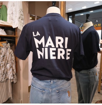Tee-shirt marine impression dos L'ATELIER DE LA MARINIERE
