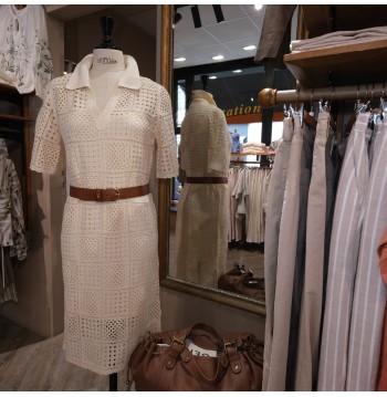 Robe crochet écru YERSE