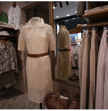 Robe crochet écru YERSE