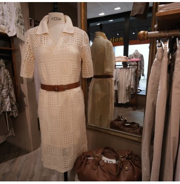 Robe crochet écru YERSE