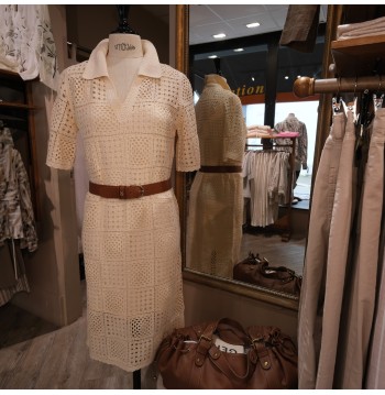 Robe crochet écru YERSE
