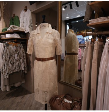 Robe crochet écru YERSE