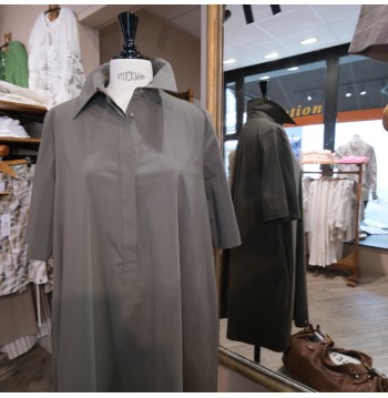 Robe trapèze kaki EVA KAYAN