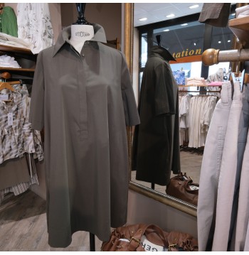 Robe trapèze kaki EVA KAYAN