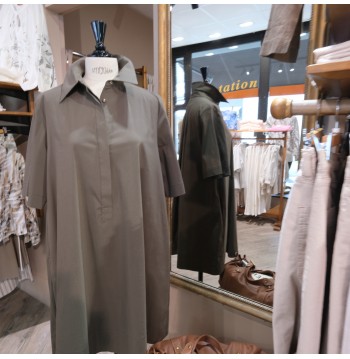 Robe trapèze kaki EVA KAYAN
