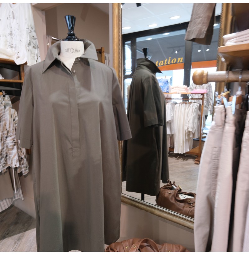 Robe trapèze kaki EVA KAYAN
