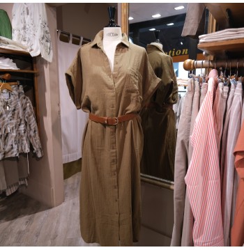 Robe longue olive DES...