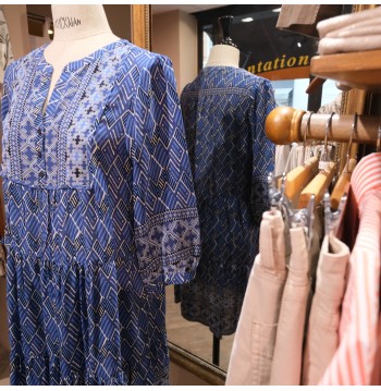 Robe imprimé ethnique bleu Gérard Darel