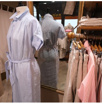 Robe chemise MC bleu ciel TOMMY HILFIGER
