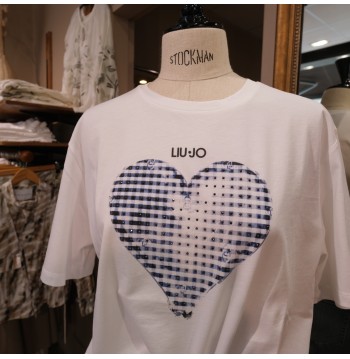 Tee-shirt coeur strass LIU JO