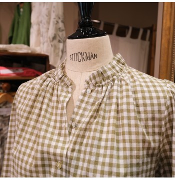 Blouse vichy KAKI