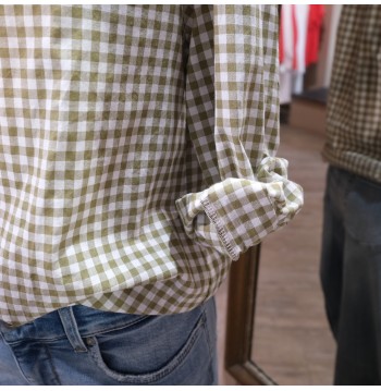 Blouse vichy KAKI