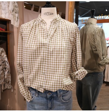 Blouse vichy KAKI