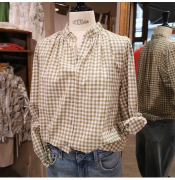 Blouse vichy KAKI
