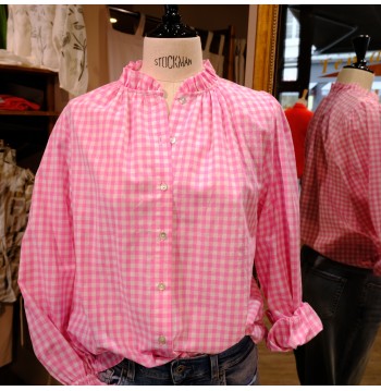Blouse vichy rose COTON