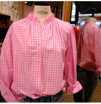 Blouse vichy rose COTON