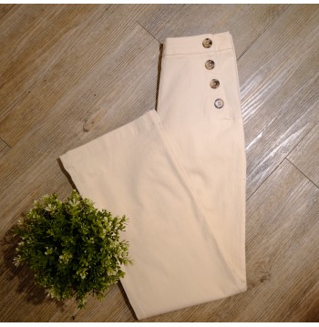 Pantalon pont  écru COTON