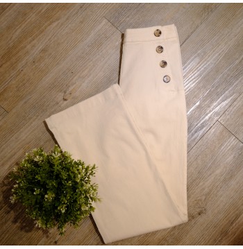 Pantalon pont  écru COTON