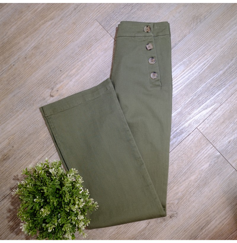 Pantalon pont kaki COTON
