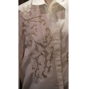 Chemise blanche brodée