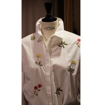 Chemise blanche brodée