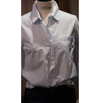 Chemise rayée ciel et blanc