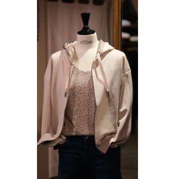 Gilet sweat beige
