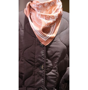 Manteau court matelassé chocolat