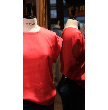 Top satiné hibiscus