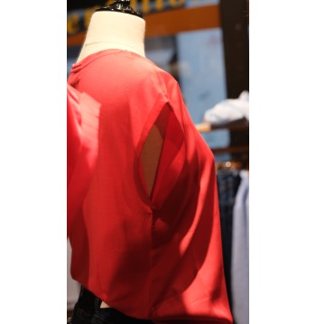 Top satiné hibiscus