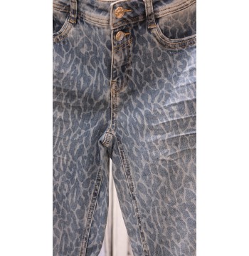 Jean imprimé léopard