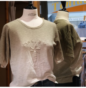 Tee-shirt tie and dye vert